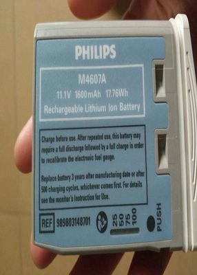 M4607A باتری تجهیزات پزشکی ، باتری لیتیون شارژ 11.1V 1600mAh 17.76Wh
