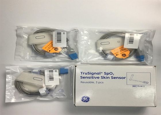 3 پی سی در یک جعبه TruSignal SpO2 حسگر حساس پوست 9 پین / قابل استفاده مجدد