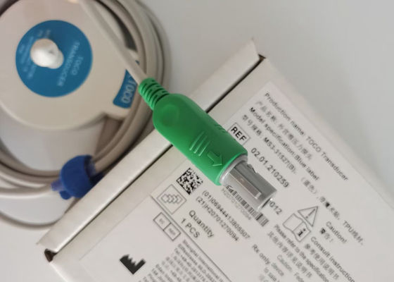 MS3-31527 Toco Transducer Probe 6 Needle Single Slot Blue Ribbon Velcro طول 2.5 متر