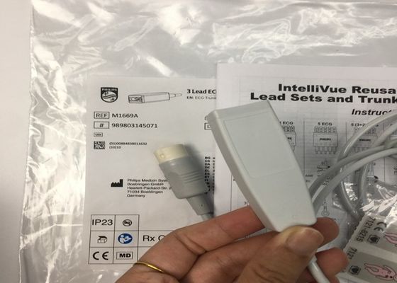 M1669A Interlivue قابل استفاده مجدد 3 کابل EKG سرب aAMI/IEC 2.7M مواد TPU