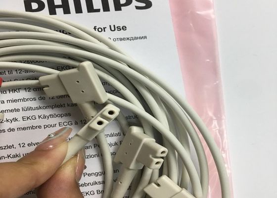 PHLIP قطعات جایگزین ECG ، AMMI IEC 12 سرب EKG اندام سرب 1.4M 989803151731