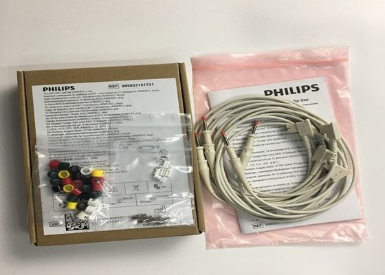 PHLIP قطعات جایگزین ECG ، AMMI IEC 12 سرب EKG اندام سرب 1.4M 989803151731
