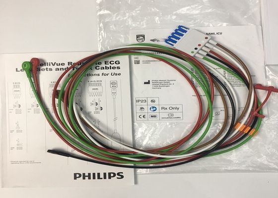 فلیپ M1644A Intellivue کابل EKG 5 سرب قابل استفاده مجدد 989803144991