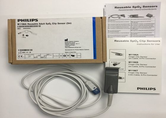 فلپ M1196A قطعات تعویض EKG، سنسور کلیپ انگشت 3M با کانکتور 8 PIN