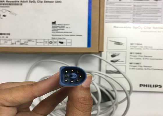 فلپ M1196A قطعات تعویض EKG، سنسور کلیپ انگشت 3M با کانکتور 8 PIN