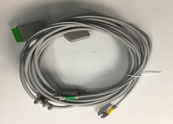 قطعات جایگزین چند لینک ECG کابل 3 سرب با سیم سرب گربر یکپارچه 3.6M