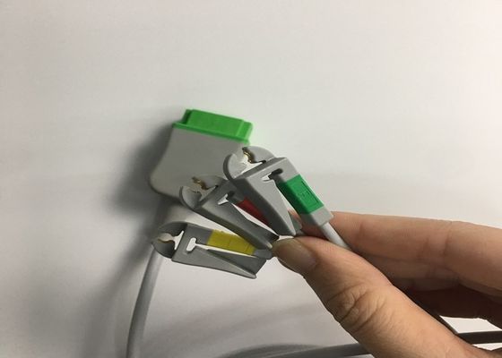 قطعات جایگزین چند لینک ECG کابل 3 سرب با سیم سرب گربر یکپارچه 3.6M