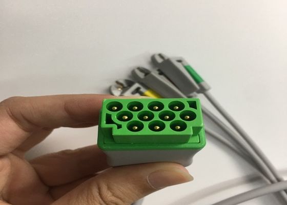 قطعات جایگزین چند لینک ECG کابل 3 سرب با سیم سرب گربر یکپارچه 3.6M