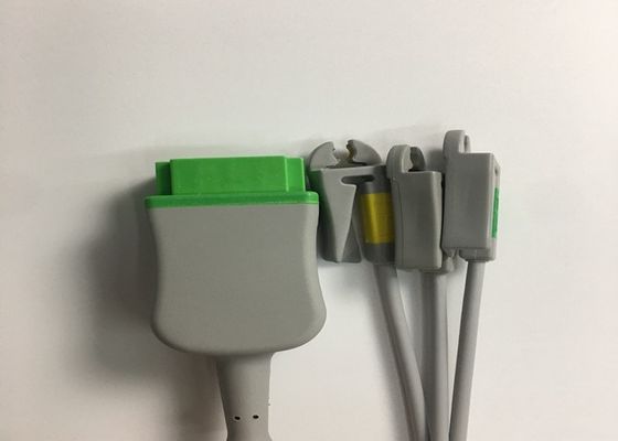 قطعات جایگزین چند لینک ECG کابل 3 سرب با سیم سرب گربر یکپارچه 3.6M