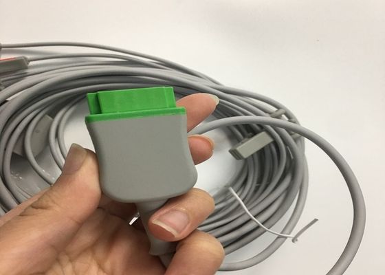 قطعات جایگزین چند لینک ECG کابل 3 سرب با سیم سرب گربر یکپارچه 3.6M