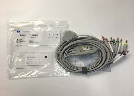10 قطعات جایگزین سرب ECG کابل GE2104726-001 استاندارد اتحادیه اروپا