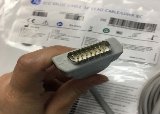 10 قطعات جایگزین سرب ECG کابل GE2104726-001 استاندارد اتحادیه اروپا