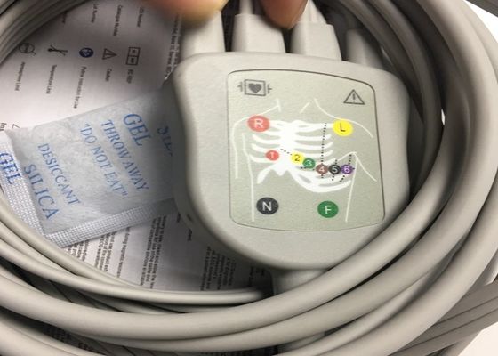 10 قطعات جایگزین سرب ECG کابل GE2104726-001 استاندارد اتحادیه اروپا