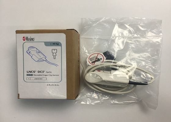 SpO2 Masimo حسگر کلیپ انگشت قابل استفاده مجدد 0.9M 3FT 9 PINS REF 1863