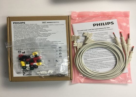 1M 12 سرب EKG اندام سرب 989803151711 برای PHLIP TC30 TC50 TC70 مانیتور بیمار