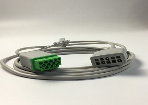 GE Adult Multi Link ECG سرب کابل 3 سرب 5 سرب 3.6M 12ft 2017003-001