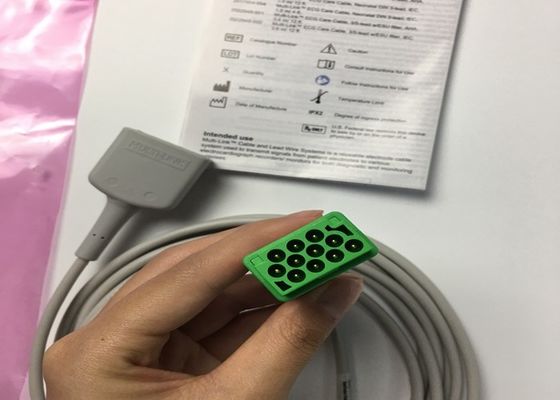 GE Adult Multi Link ECG سرب کابل 3 سرب 5 سرب 3.6M 12ft 2017003-001
