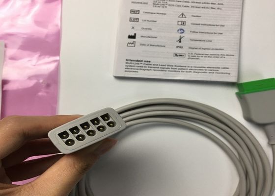 GE Adult Multi Link ECG سرب کابل 3 سرب 5 سرب 3.6M 12ft 2017003-001