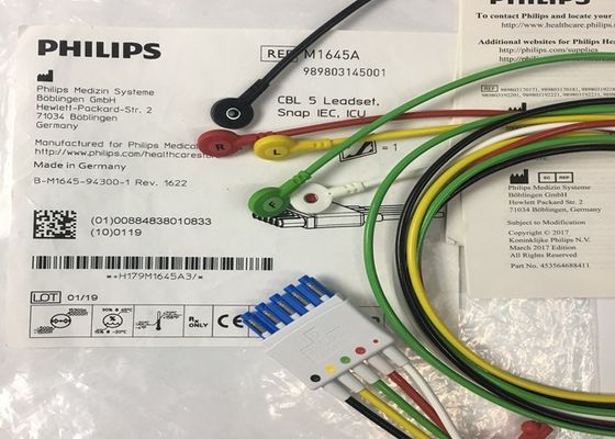 M1645A IntelliVue تجهیزات پزشکی قطعات یدکی کابل های 5 Leadset