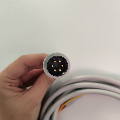 BJ-753P NIHON KOHDEN سیم رسانا قلب سیاه گرد سر 6 پین سه سرب دکمه استاندارد اروپایی