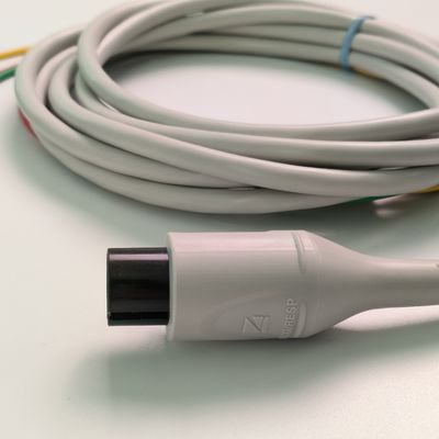 BJ-753P NIHON KOHDEN سیم رسانا قلب سیاه گرد سر 6 پین سه سرب دکمه استاندارد اروپایی