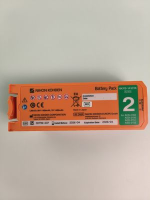 نيخون کوهدن AED ديفيبريلاتور باتري آليد غير قابل شارژ