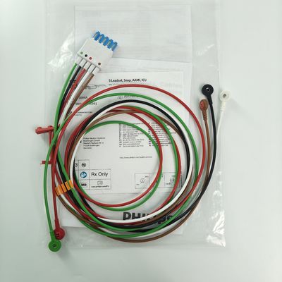 989803144991 لوازم جانبی مانیتور بیمار PHILIP CBL 5 Leadset Snap AAMI ICU