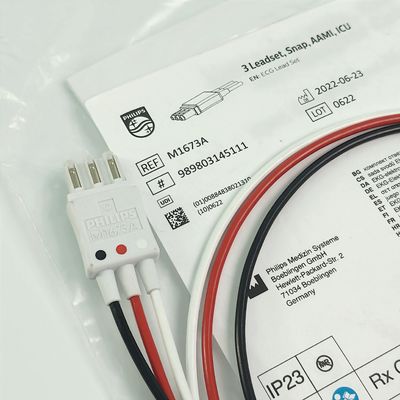 REF M1673A PHILIP مانیتور بیمار CBL 3 LEDset Snap AAMI ICU PN 989803145111
