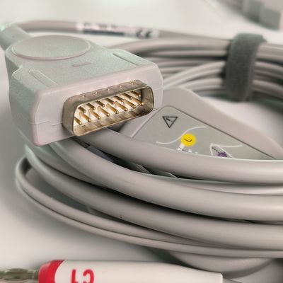 دستگاه الکتروکاردیوگرام یکپارچه 12 سیم سرب با 15 پین استاندارد اروپایی IEC سر موز 4.0