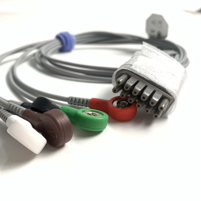 IT20 ECG Telemetry Lead EDAN 5-Lead Snap AHA قابل استفاده مجدد REF: EL05DASY1