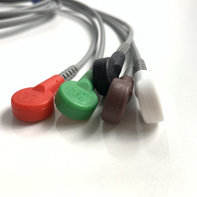 IT20 ECG Telemetry Lead EDAN 5-Lead Snap AHA قابل استفاده مجدد REF: EL05DASY1