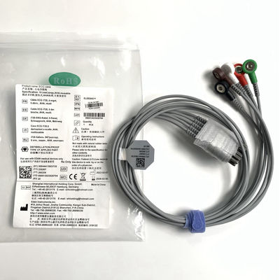IT20 ECG Telemetry Lead EDAN 5-Lead Snap AHA قابل استفاده مجدد REF: EL05DASY1