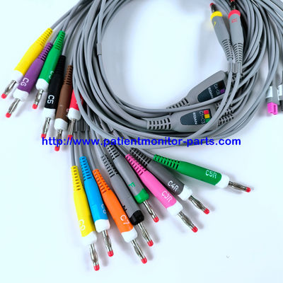 EDAN ECG CABLE 18-Lead 4MM بانان IEC قابل استفاده مجدد REF EL16DIB181 IPN 01.57.471394