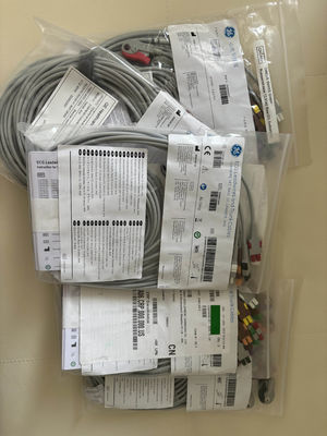 GE 2104749-001 - مجموعه سیم‌های لید ECG ۱۰ سربی و کابل اصلی، AHA