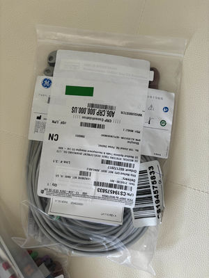 GE 2104749-001 - مجموعه سیم‌های لید ECG ۱۰ سربی و کابل اصلی، AHA