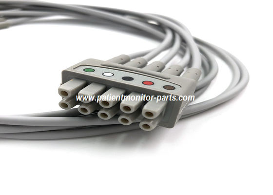 مجموعه گروه بندی شده چند لینک ECG Leadwire ،5 Lead Grabber AHA 74CM / 29IN PN 412681-001