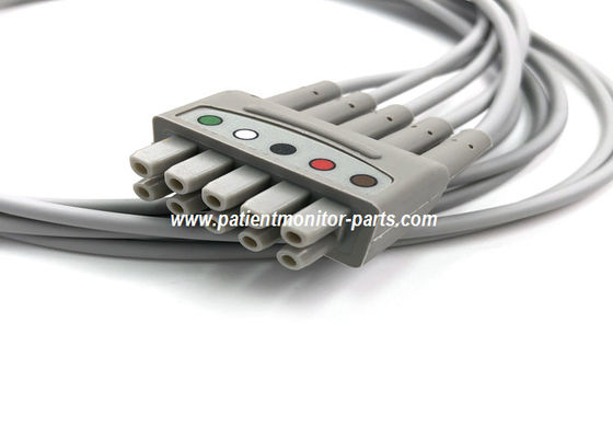 مجموعه گروه بندی شده چند لینک ECG Leadwire ،5 Lead Grabber AHA 74CM / 29IN PN 412681-001