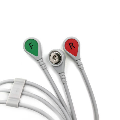 GE REF:2106385-003 ECG LeadWire Set,3-lead,Snap,IEC,74CM/29IN