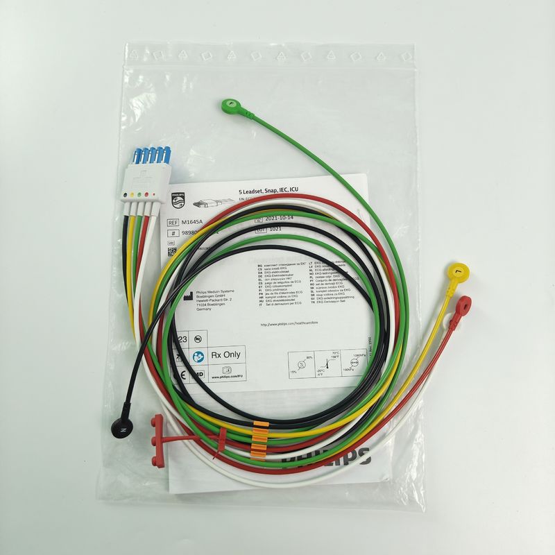لوازم جانبی اصلی مانیتور بیمار CBL 5 Leadset Snap IEC ICU REF M1645A 989803145001