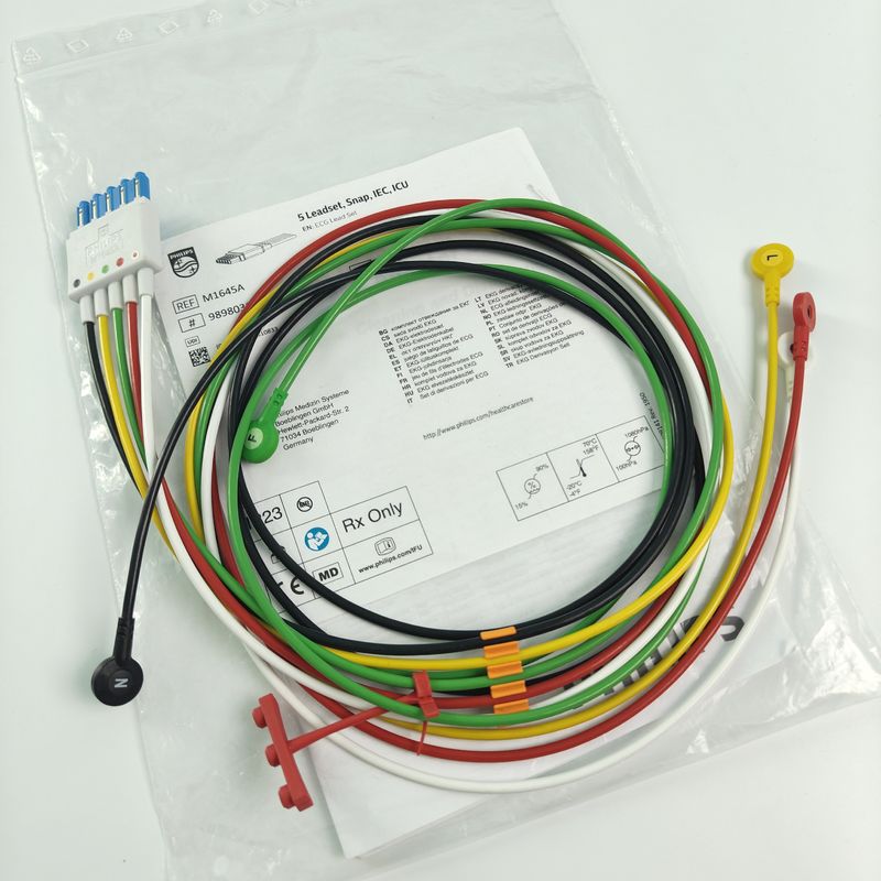 PHILIP مانیتور بیمار اصلی CBL 5 Leadset Snap IEC ICU REF M1645A 989803145001