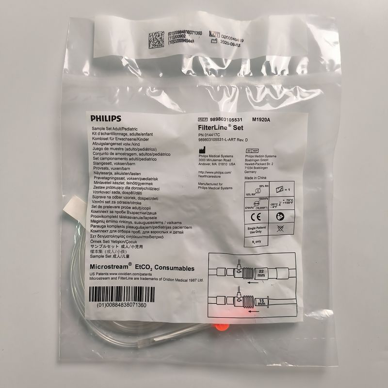 سنسور لوله نمونه گیری مایکرو جریان CO2 لوله خشک کردن بزرگسالان / کودکان REF: M1921A یا 989803105541