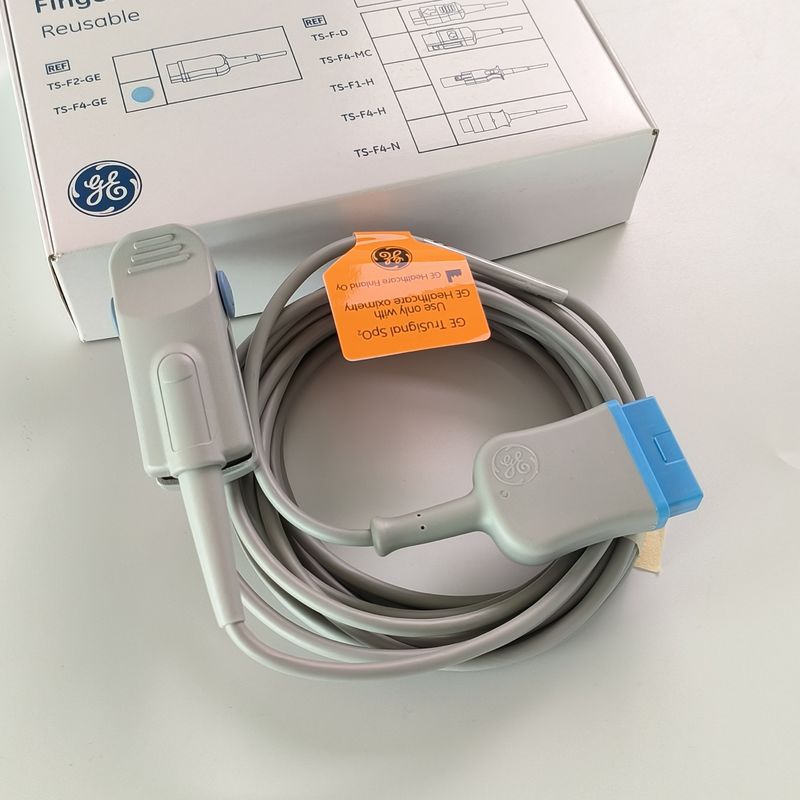 GE اصلی Ohmeda TruSignal SpO2 سنسور انگشت قابل استفاده مجدد REF:TS-F4-GE