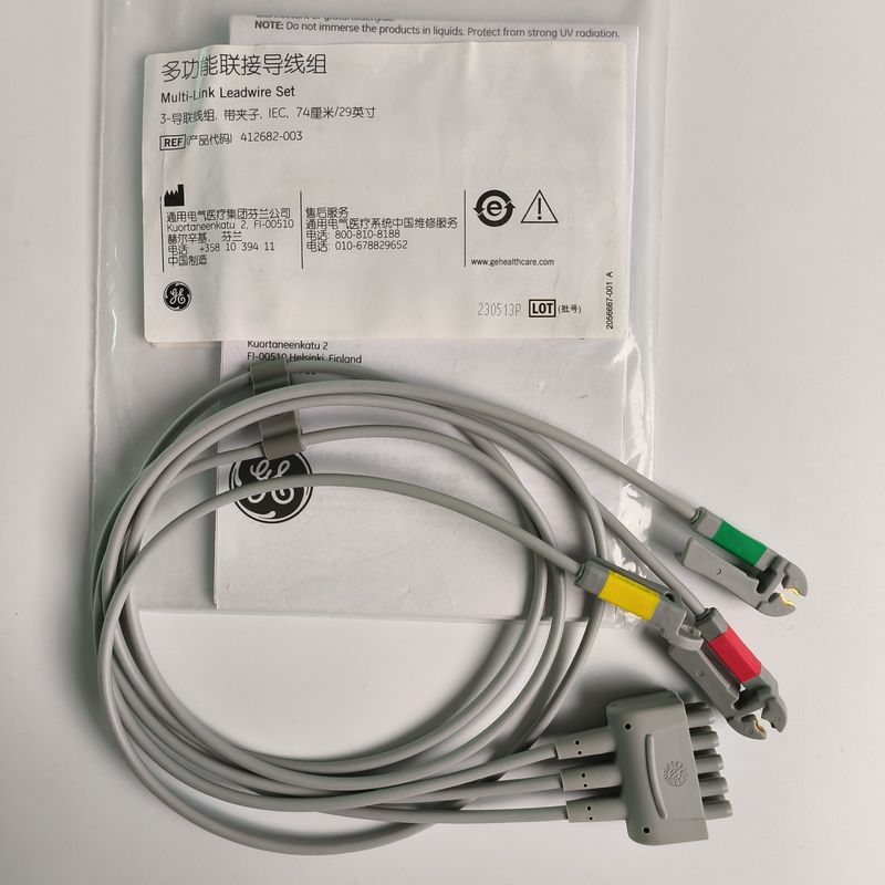 CareFusion GE Original Multi-Link ECG Lead wire 3-Lead Grabber IEC 74cm / 29in. REF: 412682-003 در این مورد به طور دقیق توضیح داده شده است.