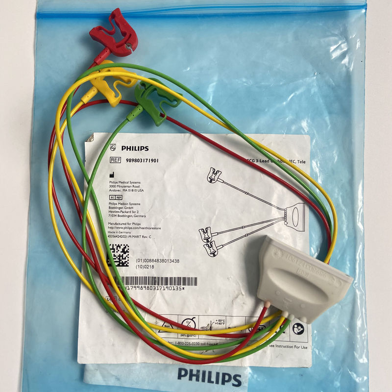 تله متری سه سرب استاندارد اروپایی کلیمپ ECG 3-Lead Grabber IEC Tele REF:989803171901