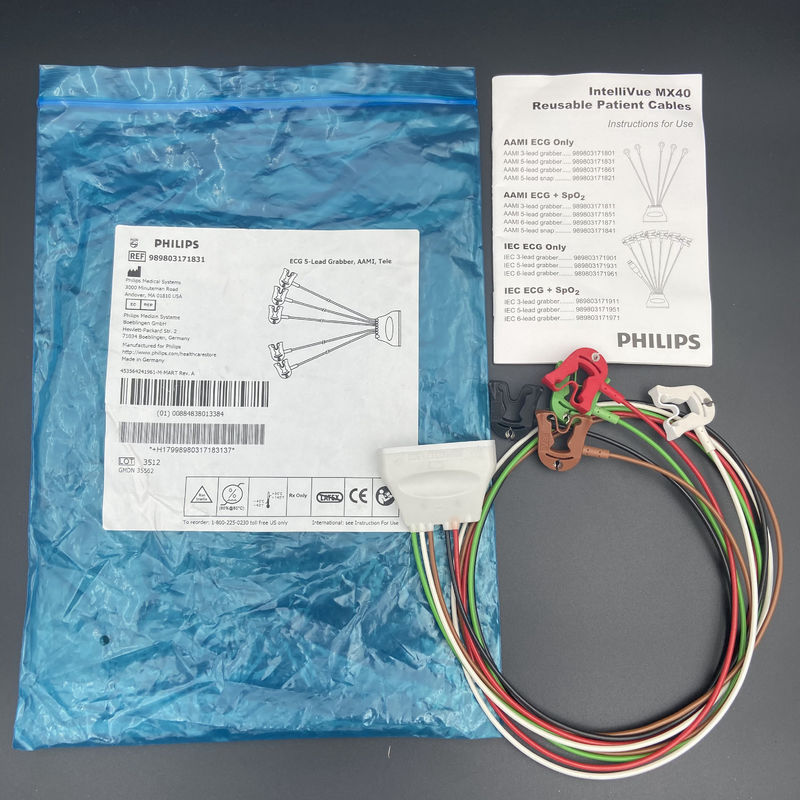 ECG 5-Lead Grabber AAMI Tele REF: 989803171831 برای مانیتور بیمار IntelliVue MX40