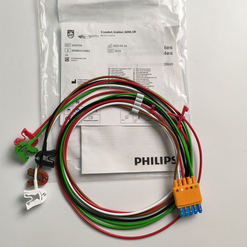PHILIP اصلی CBL 5 Leadset، Grabber، AAMI، OR. REF M1973A یا 989803125861