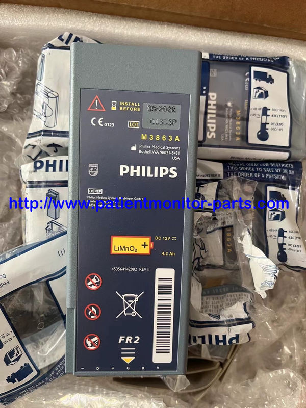 باتری های اصلی تجهیزات پزشکی برای M3863A DC 12V 4.2Ah برای PHILIP FR2 AED