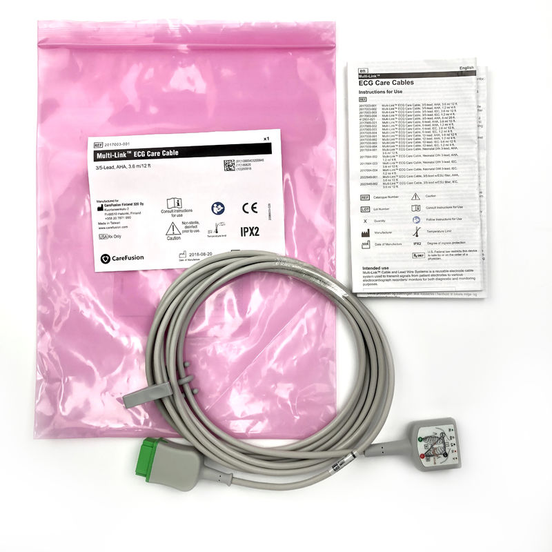 GE Ref:2017003-001 Multi-Link ECG Care Cable ،3/5 -Lead ،AHA 3.6M / 12FT